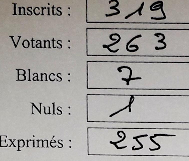 Inscrits, votants, blancs et nuls (1er tour)