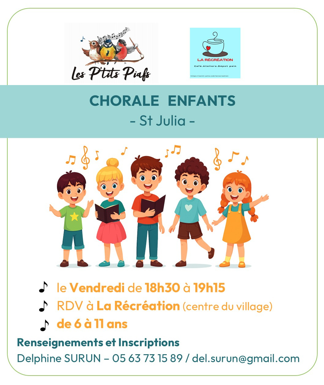 Chorale 6 à 11 ans à Saint Julia