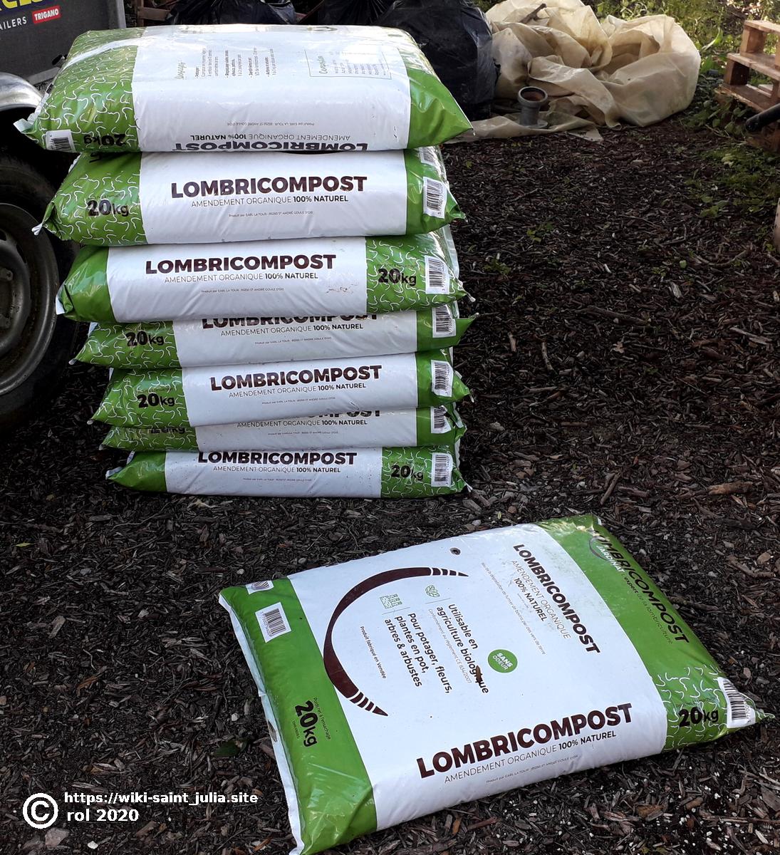 Sacs de lombricompost, amendement organique 100% naturels pour l'agriculture biologique