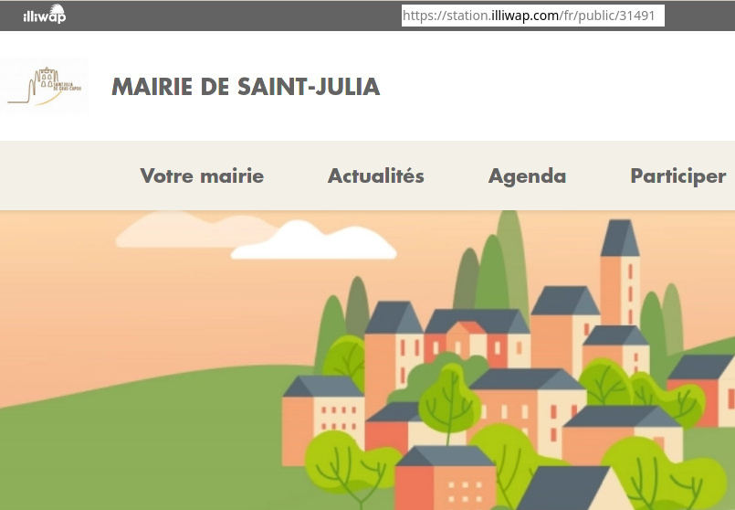 Le site de la mairie sur Illiwap